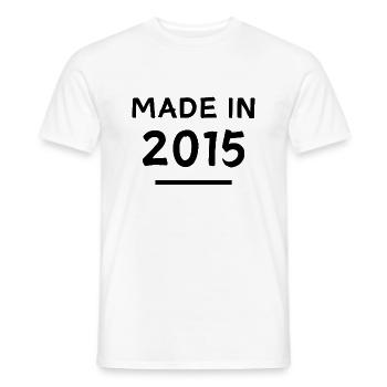 Made in 2015 - Geburtsjahr / Geburtstag - Männer T-Shirt - Weiß - Vorne - AI Model Male 178 dark (178cm)