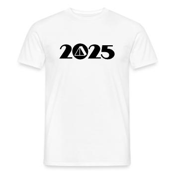 Camping 2025, Camping 2025, Outdoor 2025 - Men's T-Shirt - white - Front - AI Model Male 178 dark (178cm)