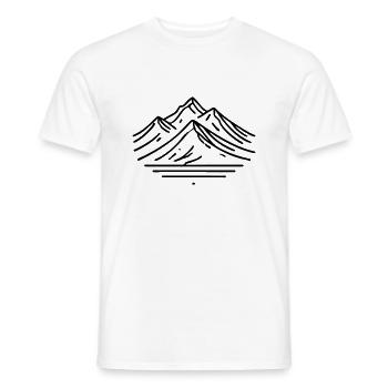 Mountains Winter Skiing Snowboarding - Men's T-Shirt - white - Front - AI Model Male 178 dark (178cm)