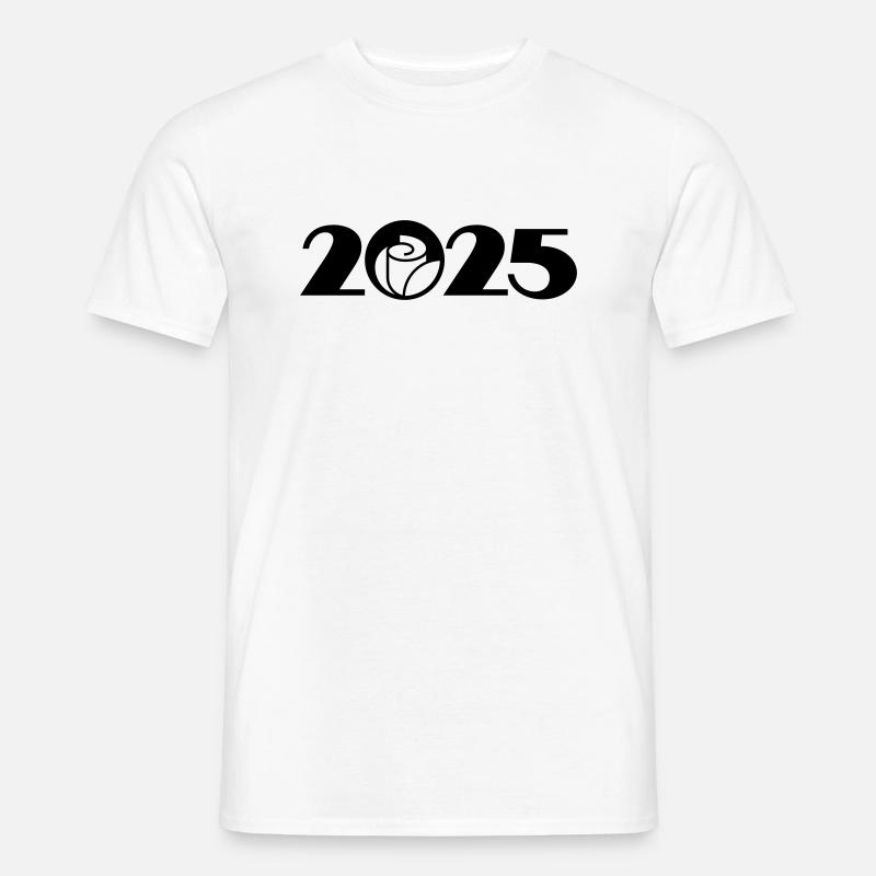 2025 rose 1 - Männer T-Shirt - Weiß