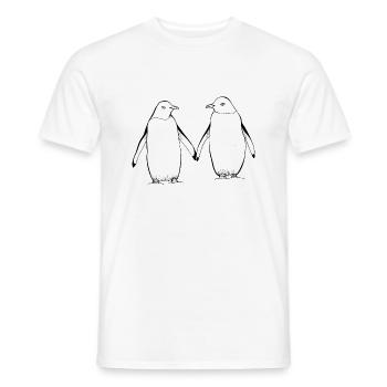 Tag der Pinguine - Männer T-Shirt - Weiß - Vorne - AI Model Male 178 dark (178cm)