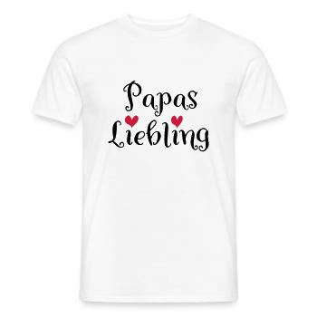 Papas Liebling - Männer T-Shirt - Weiß - Vorne - AI Model Male 178 dark (178cm)
