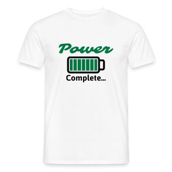 Power Complete... - Männer T-Shirt - Weiß - Vorne - AI Model Male 178 dark (178cm)