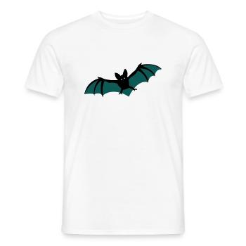 bats flying - Men's T-Shirt - white - Front - AI Model Male 178 dark (178cm)