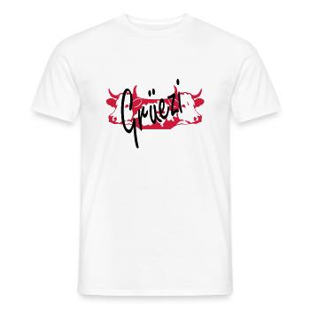 grüezi - Men's T-Shirt - white - Front - AI Model Male 178 dark (178cm)