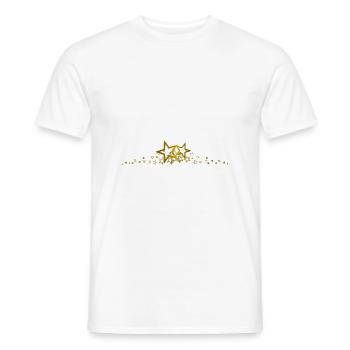 Sternrahmen Gold - Männer T-Shirt - Weiß - Vorne - AI Model Male 178 dark (178cm)