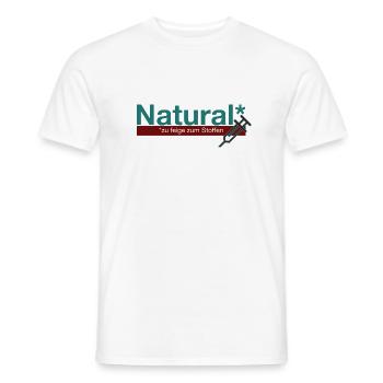 Natural - Zu feige zum Stoffen - Bodybuilding - Männer T-Shirt - Weiß - Vorne - AI Model Male 178 dark (178cm)