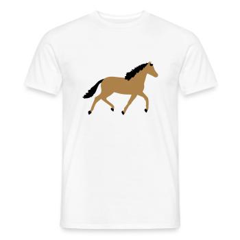 Pferd vektor - Männer T-Shirt - Weiß - Vorne - AI Model Male 178 dark (178cm)