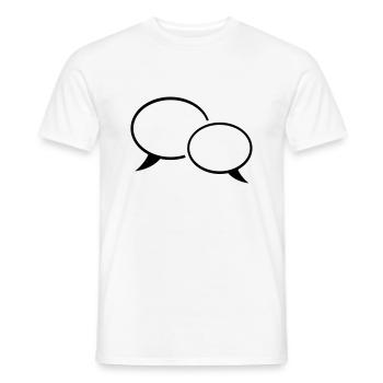 sprechblase_f1 - Men's T-Shirt - white - Front - AI Model Male 178 dark (178cm)