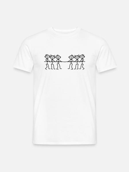 Tauziehen - Game - Männer T-Shirt - Weiß