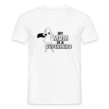 My mom is a superhero-my mom is a super hero - Men's T-Shirt - white - Front - AI Model Male 178 dark (178cm)