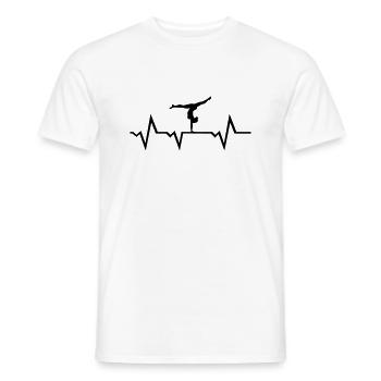 Gymnast, Gymnastics, Heartbeat - T-shirt homme - blanc - Devant - AI Model Male 178 dark (178cm)