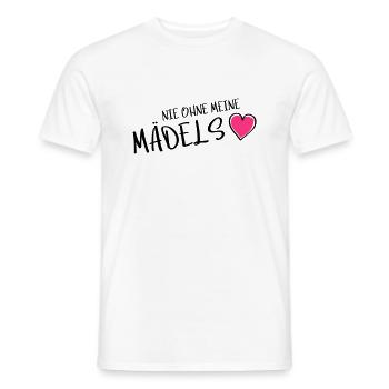 nie ohne meine maedels herz - Männer T-Shirt - Weiß - Vorne - AI Model Male 178 dark (178cm)