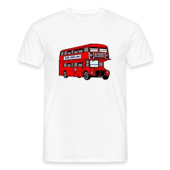 Bus London - Männer T-Shirt - Weiß - Vorne - AI Model Male 178 dark (178cm)