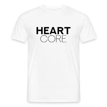 HEART CORE - Frieden Liebe Freiheit - Männer T-Shirt - Weiß - Vorne - AI Model Male 178 dark (178cm)