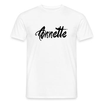 Annette - Männer T-Shirt - Weiß - Vorne - AI Model Male 178 dark (178cm)