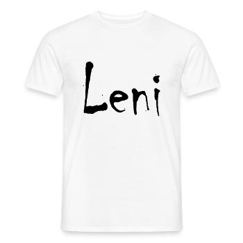 Leni - Männer T-Shirt - Weiß - Vorne - AI Model Male 178 dark (178cm)