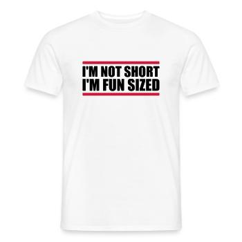 Not short fun sized - Men's T-Shirt - white - Front - AI Model Male 178 dark (178cm)