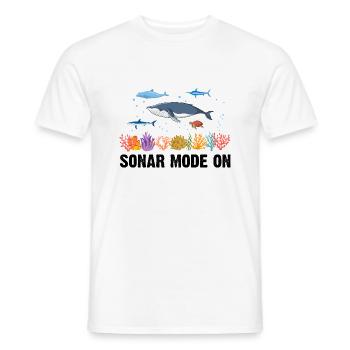 Sonar Boat Sea Marine Biologist Marine Biology - Men's T-Shirt - white - Front - AI Model Male 178 dark (178cm)