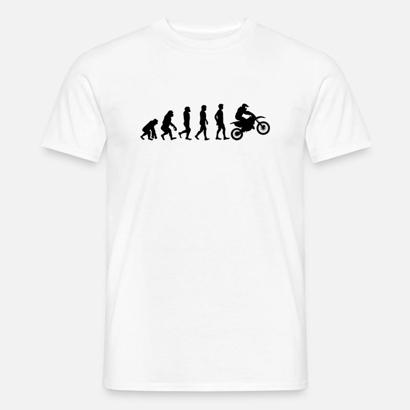 Motocross motorrad evolution schwarz - Männer T-Shirt - Weiß