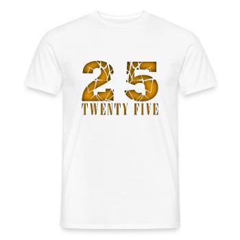 25 Jahre alt, Geburtsspruch - Männer T-Shirt - Weiß - Vorne - AI Model Male 178 dark (178cm)
