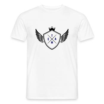 Équipe des armoiries - T-shirt homme - blanc - Devant - AI Model Male 178 dark (178cm)