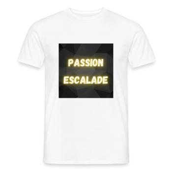 ESCALADE. CLIMB. CLIMBING. ESCALADE. VAN. GRIMPER. - T-shirt homme - blanc - Devant - AI Model Male 178 dark (178cm)