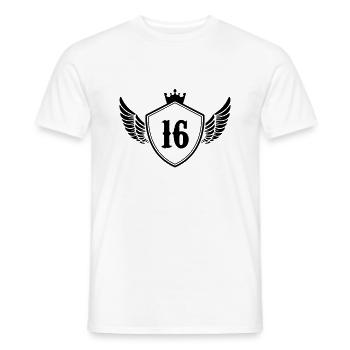 wappen 16 - Männer T-Shirt - Weiß - Vorne - AI Model Male 178 dark (178cm)