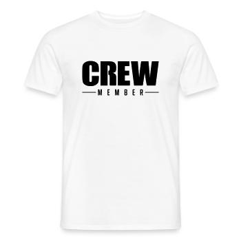 Crew Member - Men's T-Shirt - white - Front - AI Model Male 178 dark (178cm)