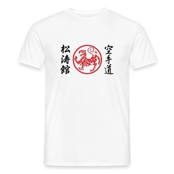 Kanji Shotokan + Karate-Do + Tiger rote Farbe - Männer T-Shirt - Weiß - Vorne - AI Model Male 178 dark (178cm)