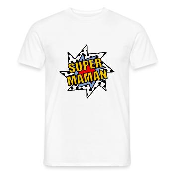 PAPA. FÊTE DES PÈRES. BONNE FÊTE PAPA. BONNE FÊTE - T-shirt homme - blanc - Devant - AI Model Male 178 dark (178cm)