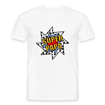 BONNE FÊTE PAPA. PAPA. FÊTE DES PÈRES. PÈRE. PAPY - T-shirt homme - blanc - Devant - AI Model Male 178 dark (178cm)