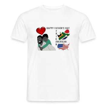 Alles Gute zum afroamerikanischen Vatertag - Männer T-Shirt - Weiß - Vorne - AI Model Male 178 dark (178cm)