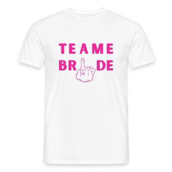 Teambraut - Ringfinger der Braut - Männer T-Shirt - Weiß - Vorne - AI Model Male 178 dark (178cm)