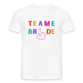Team bride - bride's ring finger - Men's T-Shirt - white - Front - AI Model Male 178 dark (178cm)