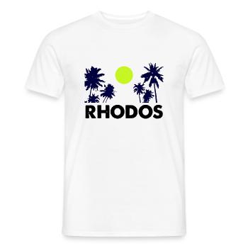 Rhodes - Men's T-Shirt - white - Front - AI Model Male 178 dark (178cm)