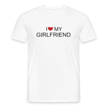 I Love My Girlfriend - Männer T-Shirt - Weiß - Vorne - AI Model Male 178 dark (178cm)