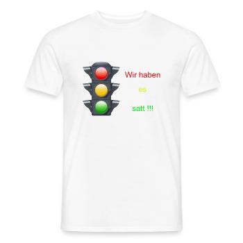 Bauern Demo Ampel - Männer T-Shirt - Weiß - Vorne - AI Model Male 178 dark (178cm)