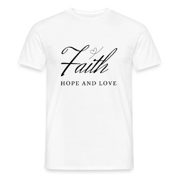 Faith - Men's T-Shirt - white - Front - AI Model Male 178 dark (178cm)