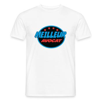 MEILLEUR AVOCAT - T-shirt homme - blanc - Devant - AI Model Male 178 dark (178cm)