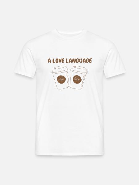 A LOVE LANGUAGE - Männer T-Shirt - Weiß