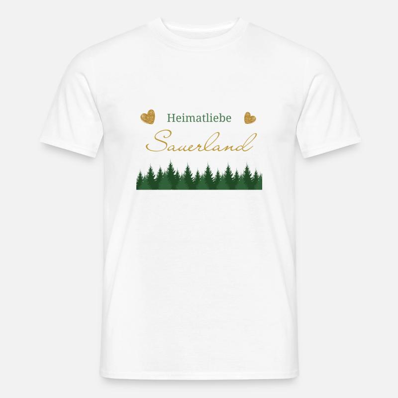 Heimatliebe Sauerland - Männer T-Shirt - Weiß