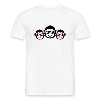 Monkeys Cool - Men's T-Shirt - white - Front - AI Model Male 178 dark (178cm)