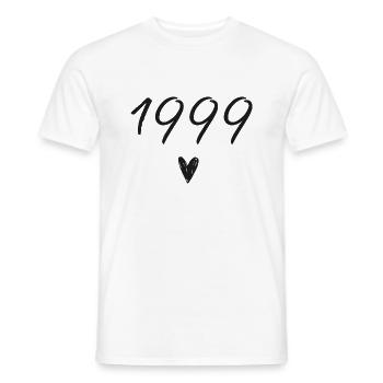 1999 Herzgeburtstag - Männer T-Shirt - Weiß - Vorne - AI Model Male 178 dark (178cm)