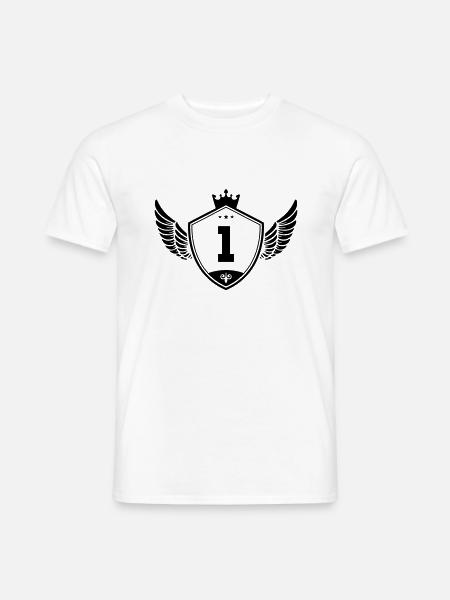 1 wappen krone - Männer T-Shirt - Weiß