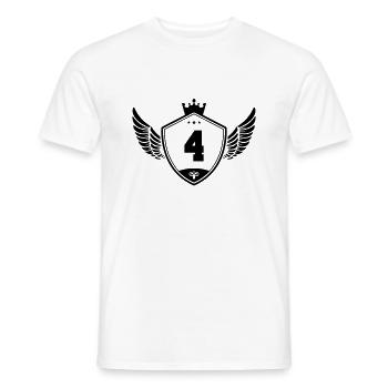 4 Couronne d’armoiries - T-shirt homme - blanc - Devant - AI Model Male 178 dark (178cm)