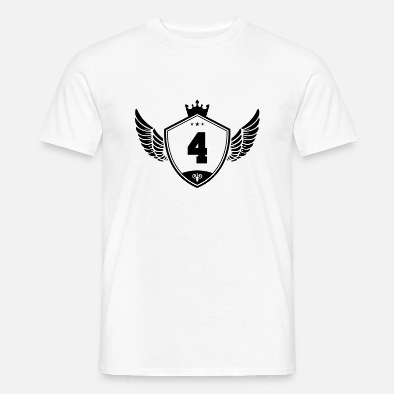 4 wappen krone - Männer T-Shirt - Weiß