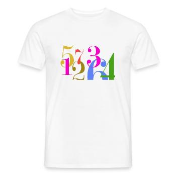 Piles de chiffres - T-shirt homme - blanc - Devant - AI Model Male 178 dark (178cm)