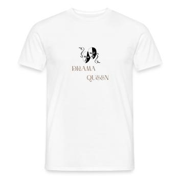 Drama Queen with Comedy and Tragedy Theater Masks - Men's T-Shirt - white - Front - AI Model Male 178 dark (178cm)