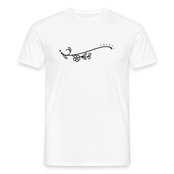 Geschwungene Linie Blumen - Männer T-Shirt - Weiß - Vorne - AI Model Male 178 dark (178cm)